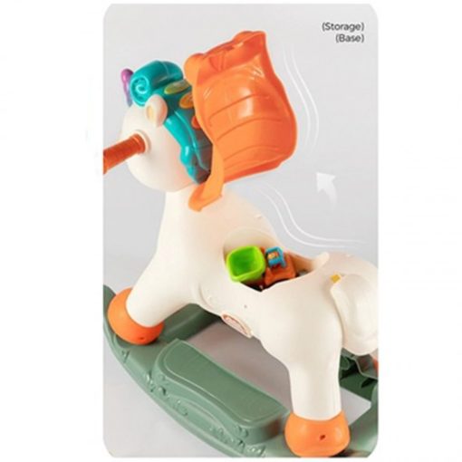 راکر یونی کورن موزیکال 3 کاره اسب هولی تویز HUILE TOYS - Image 4