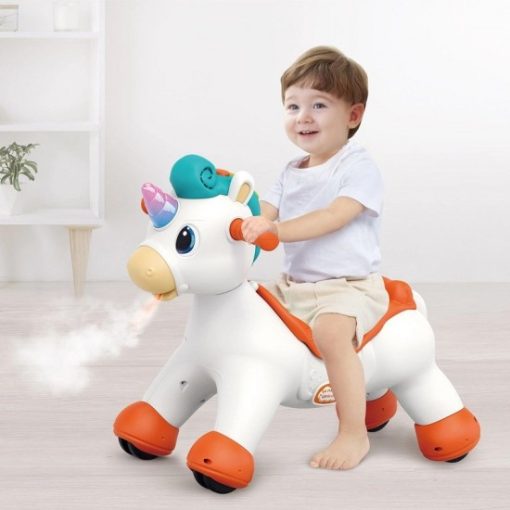 راکر یونی کورن موزیکال 3 کاره اسب هولی تویز HUILE TOYS - Image 3