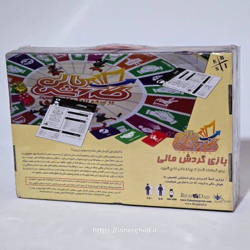 اجزای داخل بازی مالی کیوساکی شامل کارت‌ها، تاس و دفترچه