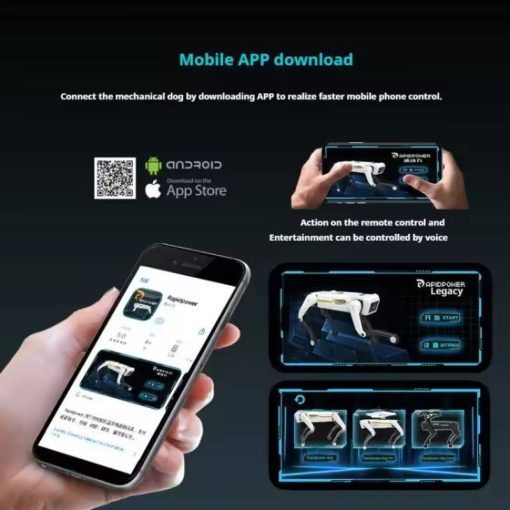 سگ رباتیک مجهز به اپلیکیشن موبایل و ریموت کنترل