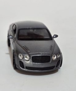 نمای روبروی ماکت ماشین بنتلی ویلی مدل Bentley Continental با رنگ نوک‌مدادی تیره و طراحی دقیق جلوپنجره و چراغ‌ها