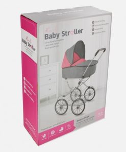 کالسکه سبک نوزاد با سایبان محافظ Lovely Baby Stroller در جعبه با جزئیات محصول.