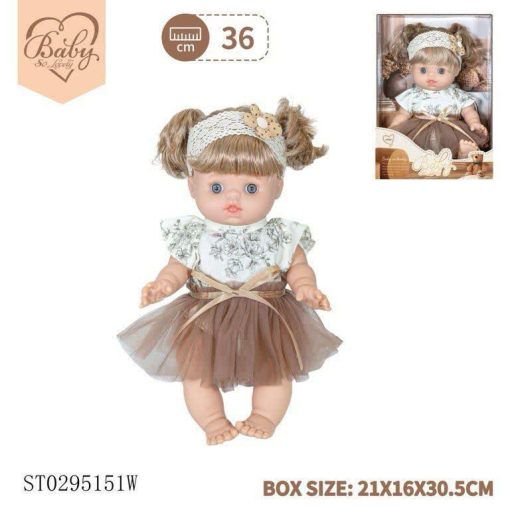 عروسک نوزاد سیلیکونی Baby So Lovely با لباس گل‌دار و هدبند – مناسب دختران