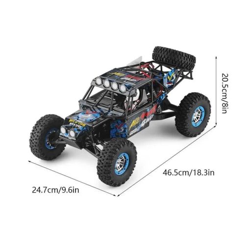 ماشین کنترلی آفرود صخره‌نورد WLtoys 10428 سرعتی با موتور براش - Image 7