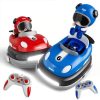 ماشین کنترلی تصادفی مسابقه‌ای دو عددی مدل BUMPER CAR با ریموت کنترل 2.4GHz و آدمک پرتاب‌شونده در بازی رقابتی کودکان