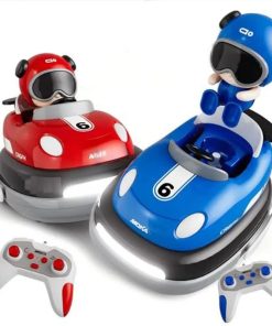 ماشین کنترلی تصادفی مسابقه‌ای دو عددی مدل BUMPER CAR با ریموت کنترل 2.4GHz و آدمک پرتاب‌شونده در بازی رقابتی کودکان