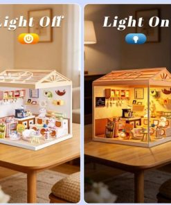 کیت ساختنی مینیاتوری کافه گربهها کد 4589 مدل DREAMY LED اصل و 145 قطعه - Image 3