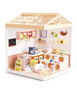 Alternative view of کیت ساختنی مینیاتوری کافه گربه‌ها کد 4589 مدل DREAMY LED اصل و 145 قطعه